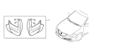 Diagram for 2015 Acura TLX Mud Flaps - 06750-TZ3-C00ZB