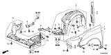 Diagram for Acura TL Wheelhouse - 74101-TK5-A00