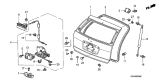 Diagram for 2001 Acura MDX Tailgate Lock Actuator Motor - 74800-S3V-A01