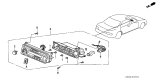 Diagram for 1994 Acura Legend Blower Control Switches - 79600-SP0-A44