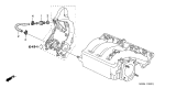 Diagram for Acura RSX PCV Hose - 17131-PRB-A00