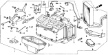 Diagram for 1989 Acura Integra Heater Core - 39245-SD2-A01
