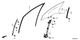 Diagram for 2013 Acura ILX Hybrid Window Regulator - 72210-TX6-A01