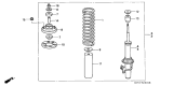 Diagram for 1990 Acura Integra Coil Springs - 51401-SK8-004