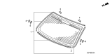 Diagram for Acura TL Windshield - 73211-SEP-A10