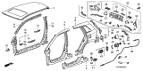 Diagram for Acura MDX Fuel Door Hinge - 74494-S3M-A00