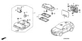 Diagram for 2011 Acura ZDX Dome Light - 34252-S3V-A12ZM