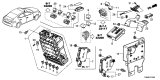 Diagram for 2015 Acura ILX Fuse Box - 38200-TX6-A12