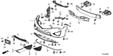 Diagram for Acura ILX License Plate - 71145-T3R-A00