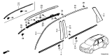 Diagram for Acura Door Moldings - 72950-TZ5-A01