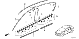 Diagram for Acura ILX Hybrid Door Moldings - 72465-TX6-A01