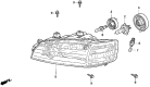 Diagram for 1998 Acura TL Headlight - 33151-SW5-A01