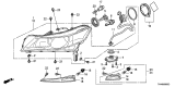 Diagram for Acura TL Headlight - 33101-TK4-A02