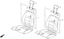 Diagram for 1987 Acura Integra Seat Cover - 77221-SD2-A22ZA