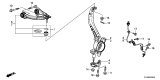 Diagram for Acura RLX Control Arm Bolt - 90171-TY2-A00