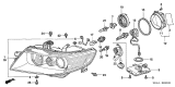 Diagram for 1996 Acura RL Headlight Bulb - 34901-SZ3-000