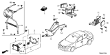 Diagram for 2020 Acura ILX Parking Sensors - 36802-TX6-A04