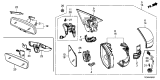 Diagram for Acura Mirror Cover - 76201-TZ3-A01ZF