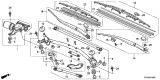 Diagram for 2009 Acura MDX Wiper Pivot Assembly - 76530-STX-A01