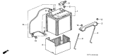 Diagram for 1990 Acura Integra Battery Tray - 31521-SK7-010