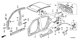 Diagram for Acura Fuel Door Hinge - 74494-TK4-A00