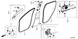 Diagram for 2021 Acura RDX Door Seal - 72815-TJB-A01