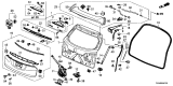 Diagram for Acura RDX Tailgate Lock Actuator Motor - 74800-SZN-A01