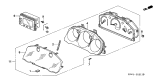 Diagram for 2005 Acura MDX Speedometer - 78100-S3V-A31