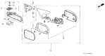Diagram for Acura Integra Mirror Cover - 76251-SM4-G24ZX