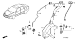 Diagram for Acura Washer Pump - 76806-SL0-E11