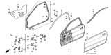 Diagram for 1998 Acura Integra Weather Strip - 72325-ST7-023