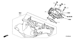 Diagram for Acura RDX Throttle Body Gasket - 16176-RWC-A01