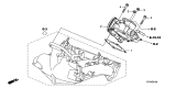 Diagram for 2009 Acura RDX Throttle Body Gasket - 16176-RWC-A01