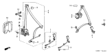 Diagram for 2003 Acura CL Seat Belt Buckle - 04813-S3M-A13ZA