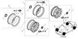 Diagram for 2021 Acura NSX Rims - 08W19-T6N-200B