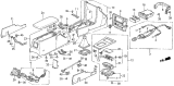 Diagram for 1990 Acura Legend Center Console Base - 83401-SG0-A10ZA