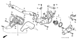 Diagram for 2000 Acura NSX Radiator Hose - 19505-PR7-A00