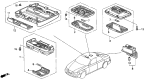 Diagram for 2000 Acura NSX Dome Light - 34260-SW5-003