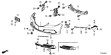 Diagram for Acura License Plate - 71145-TZ3-A00