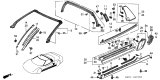 Diagram for 1999 Acura NSX Weather Strip - 72320-SL0-T01