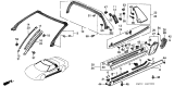 Diagram for Acura NSX Door Moldings - 72450-SL0-003ZB