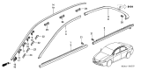 Diagram for Acura TSX Door Moldings - 72450-SEA-013