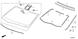 Diagram for Acura ZDX Windshield - 73111-SZN-A22