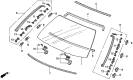 Diagram for 1997 Acura CL Windshield - 73111-SY8-A00