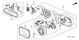 Diagram for 2001 Acura MDX Mirror Actuator - 76210-S3V-A11