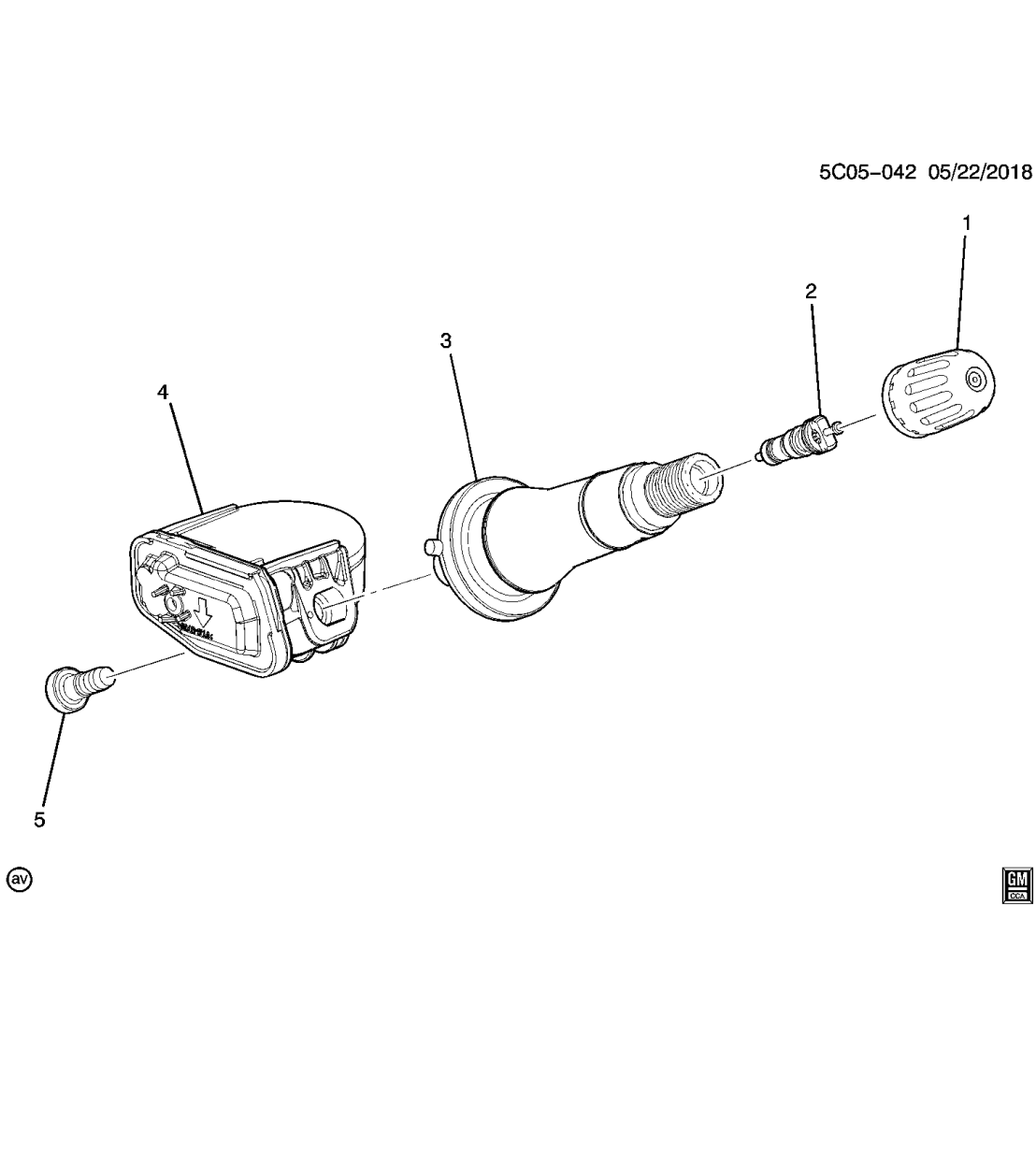 13598913 Acura CAP, PRESS SENSOR