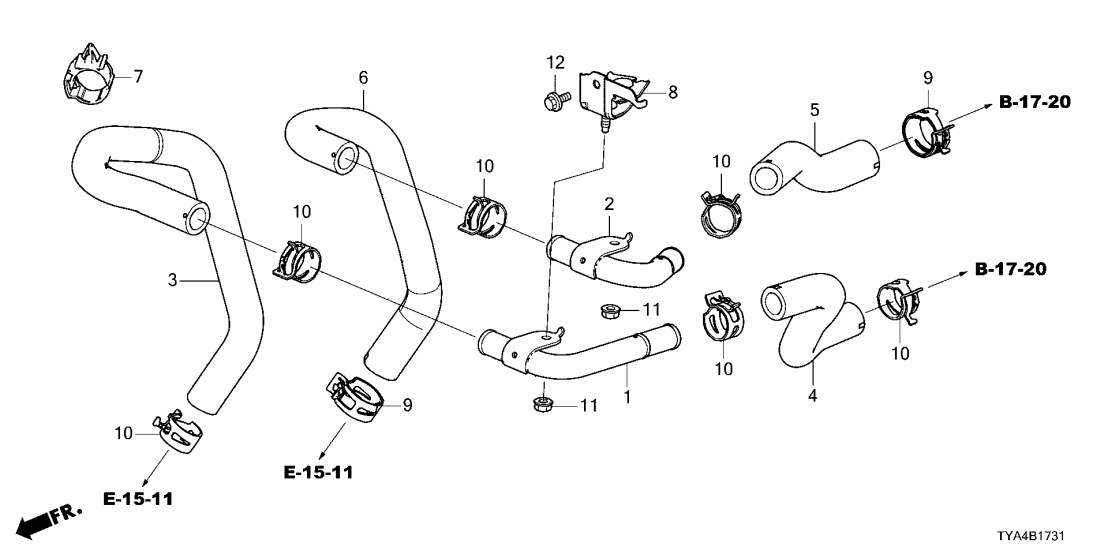 79751-TYB-A00 Acura Stay, Joint Pipe