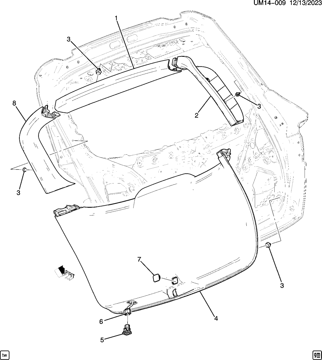 11547601 Acura RETAINER-PLASTIC TRE