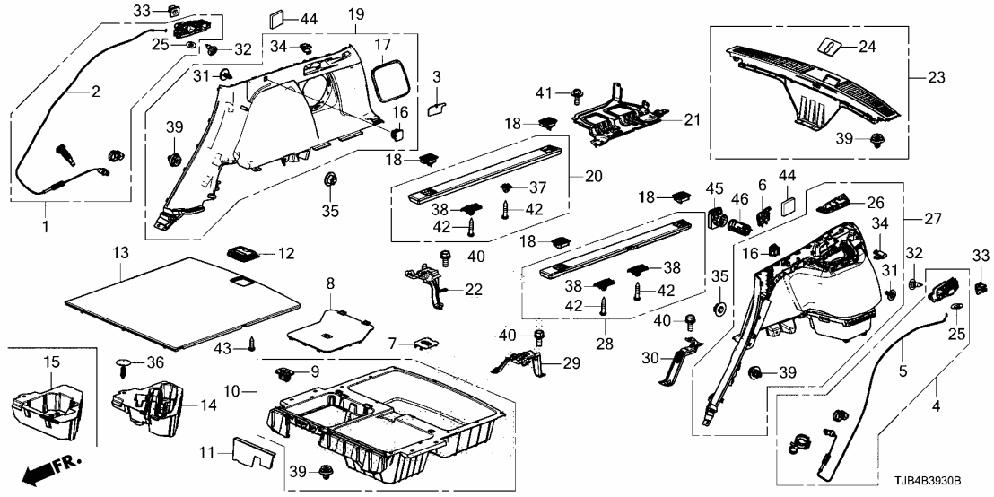 84670-TJB-A02ZA Acura Strip Left Nh900L