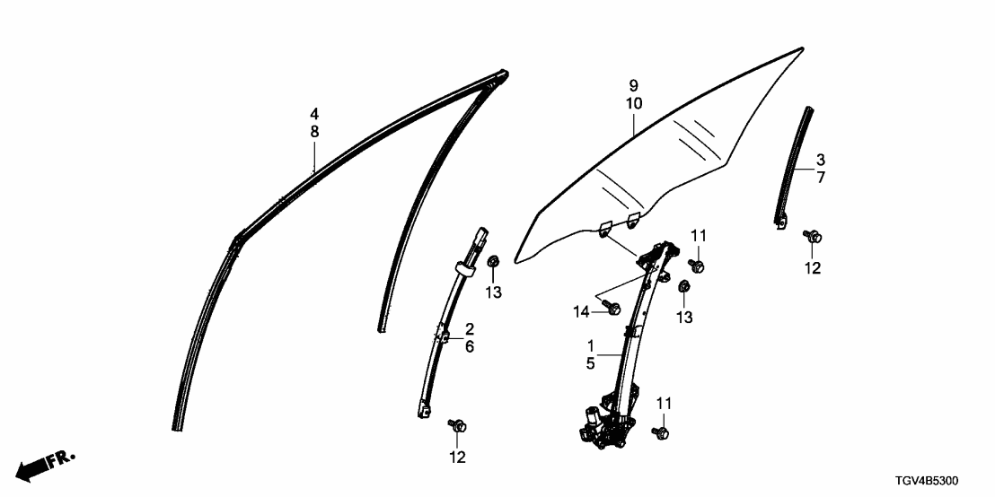 Acura 72235-TGV-A11 CHANNEL, R. FR. 72235-TGV-A11 Acura CHANNEL, R. FR.